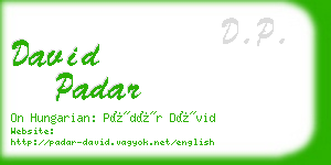 david padar business card